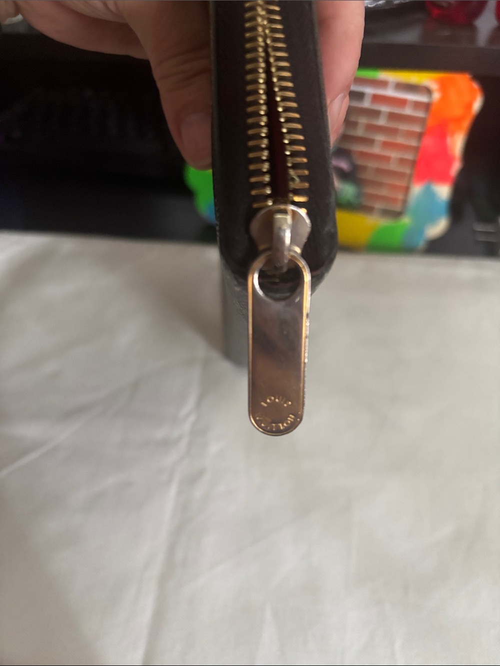 Louis Vuitton Black Murikami  Monogram Zip Wallet - Picture 7 of 17